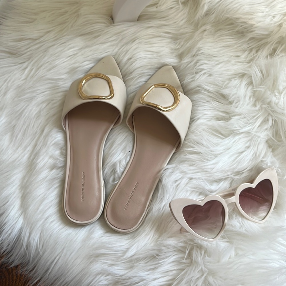 Something Navy White Sandals